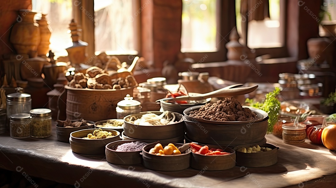 ilustração de especiarias indianas