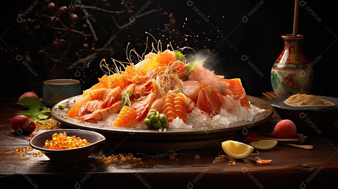 Ilustração de aperitivo japonês