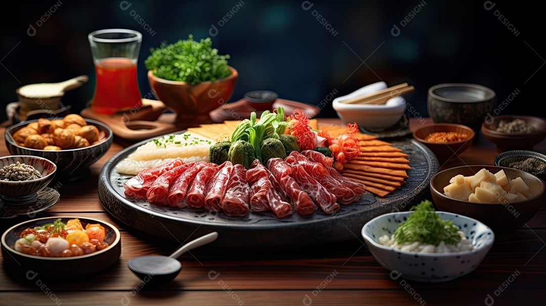 Ilustração de aperitivo japonês