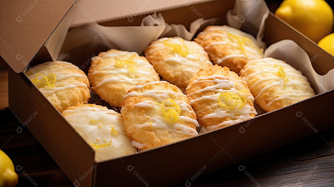 Ilustração de biscoitos de limão