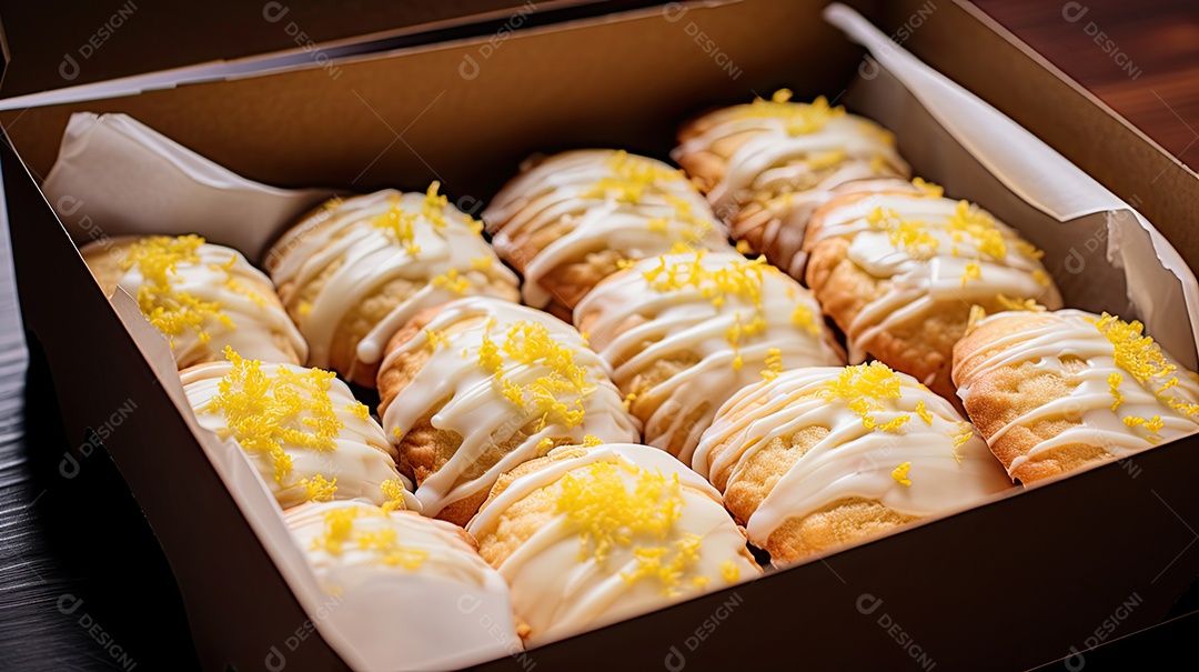 Ilustração de biscoitos de limão.