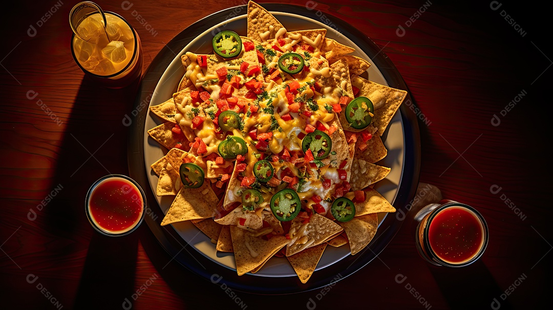 Ilustração de nachos