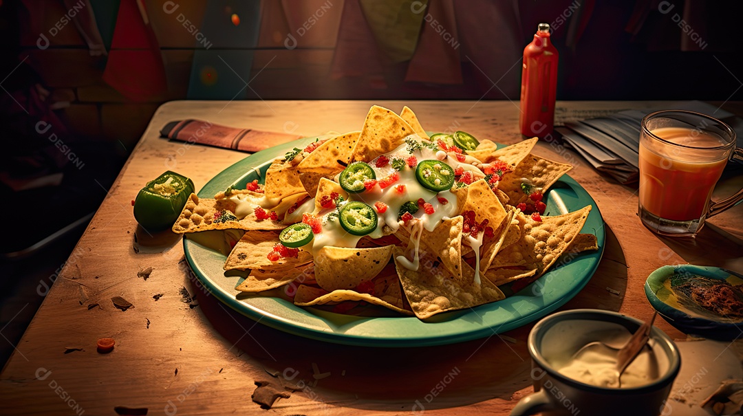 Ilustração de nachos