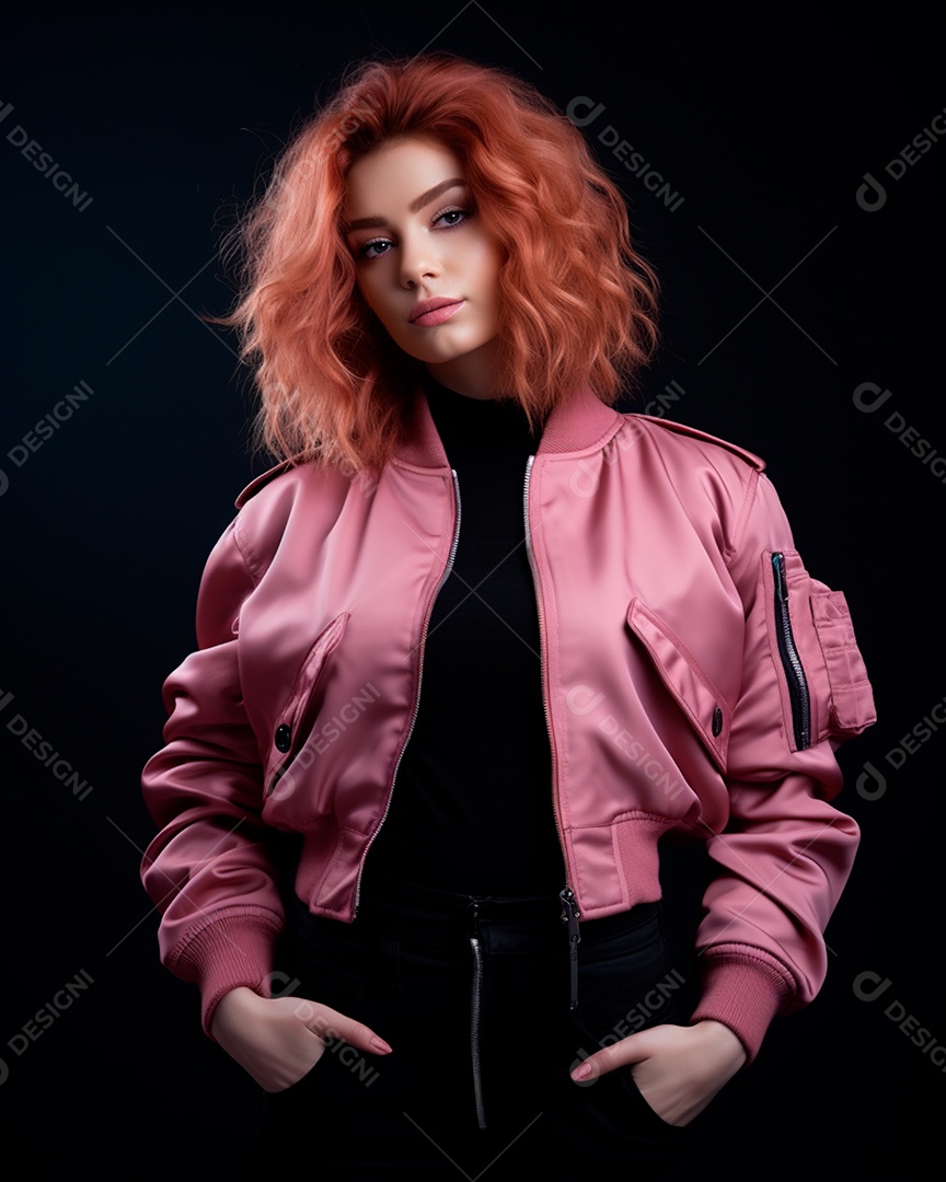 Retrato realista de linda mulher jovem sobre fundo isolado