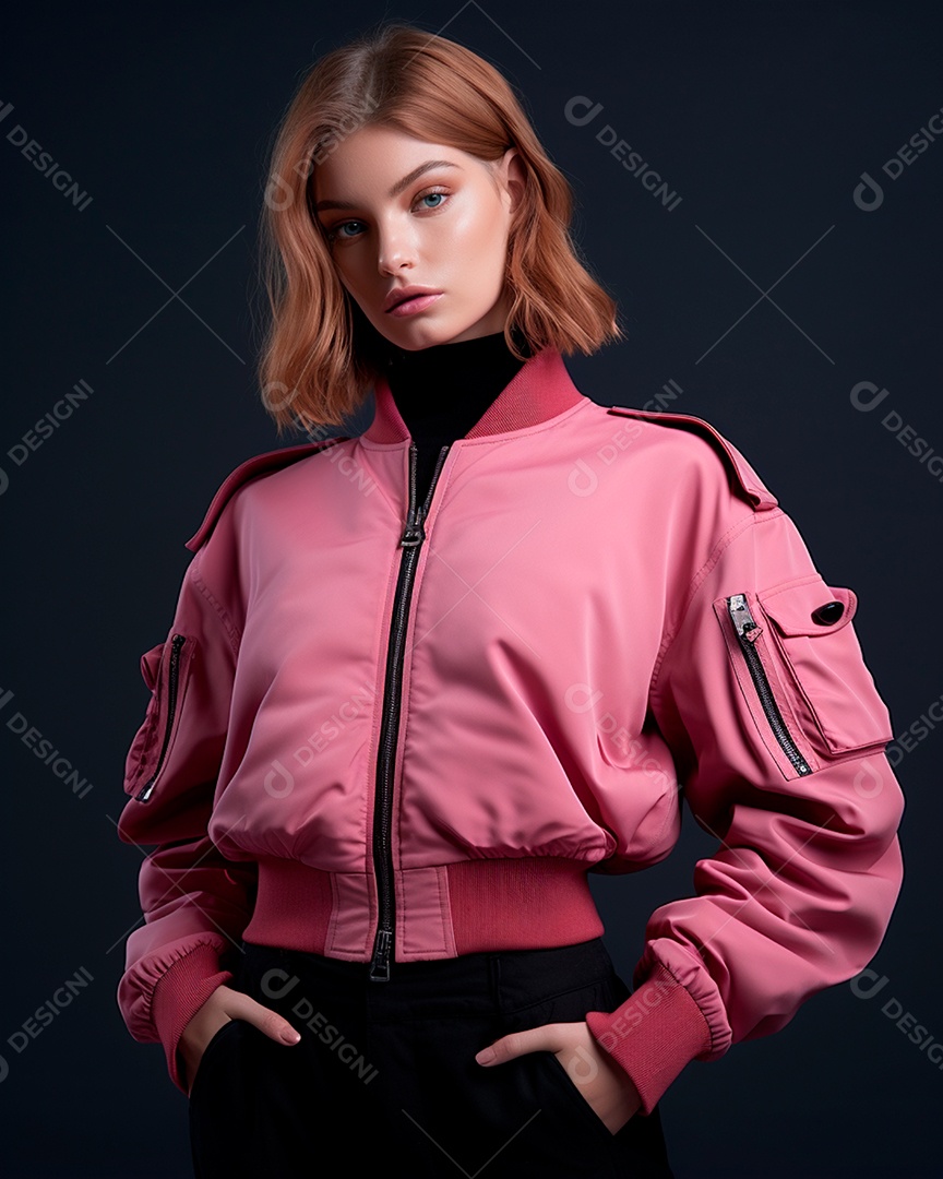 Retrato realista de linda mulher jovem sobre fundo isolado