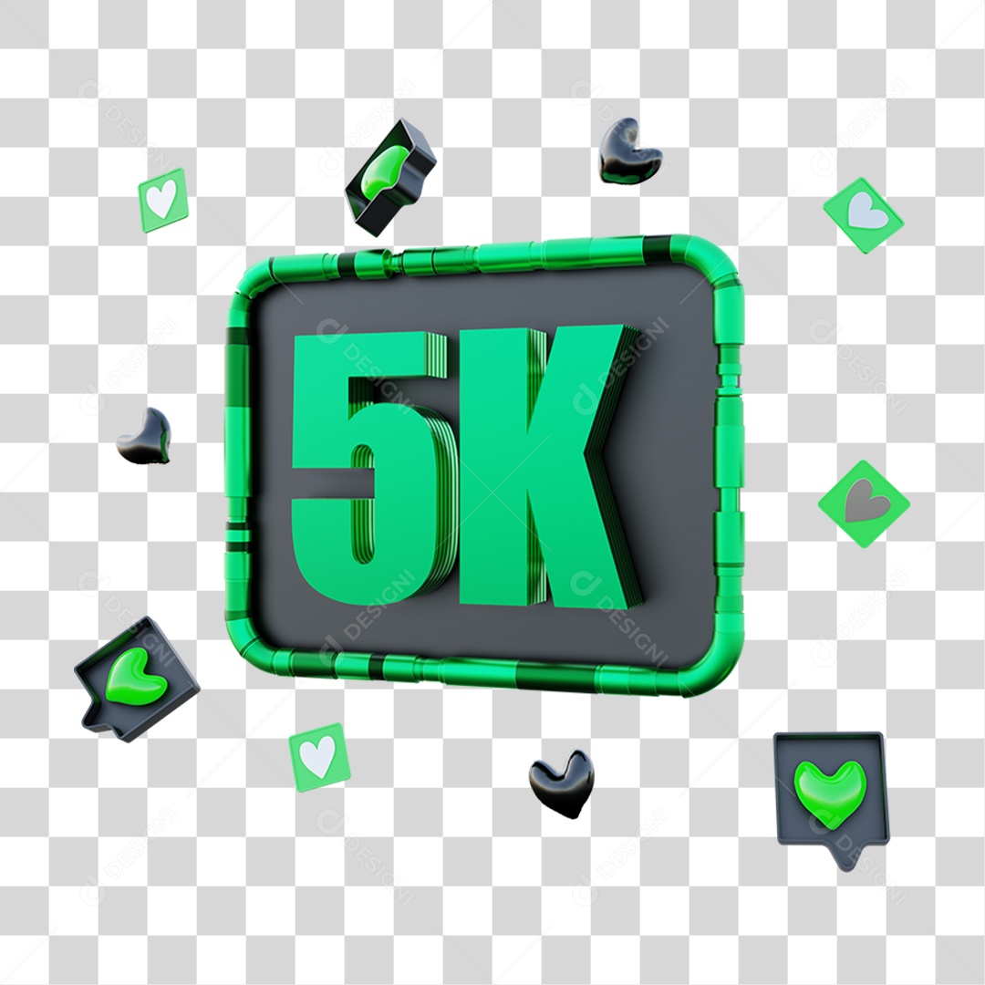 Reação 5k Nas Redes Sociais PNG Transparente