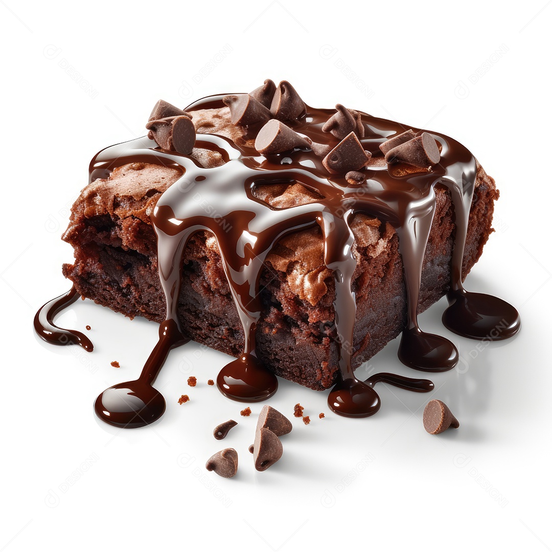 Bolo confeitado sobre fundo isolado branco