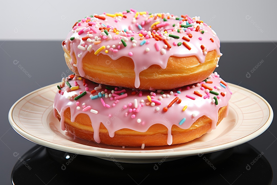 Donuts sobre fundo isolado