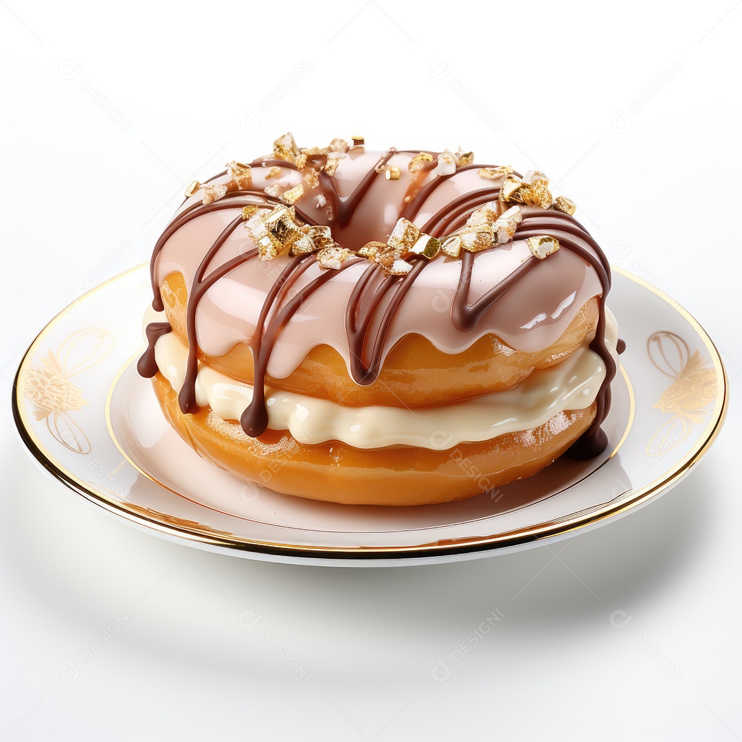 Donuts sobre fundo isolado