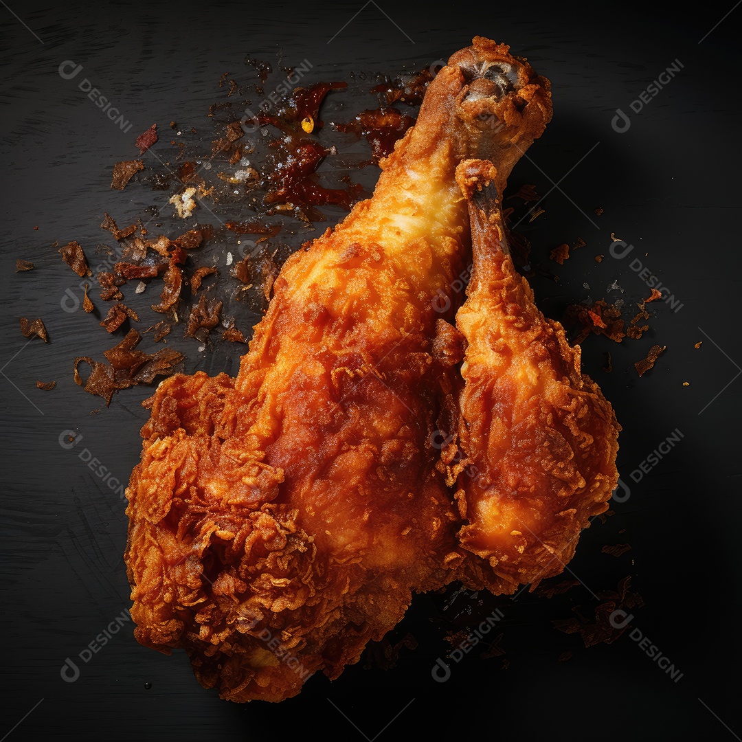 Coxas de frango frito