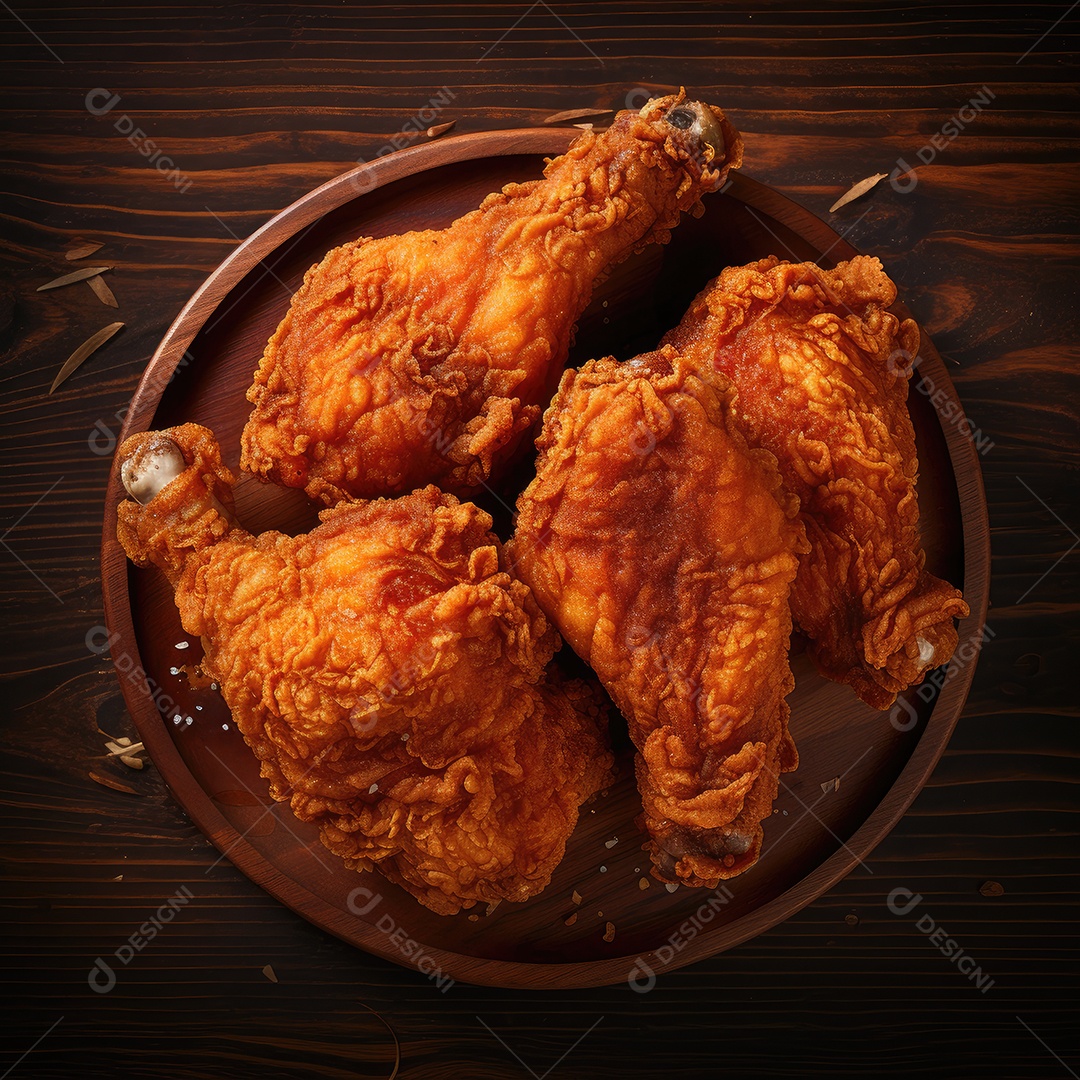 Coxas de frango frito