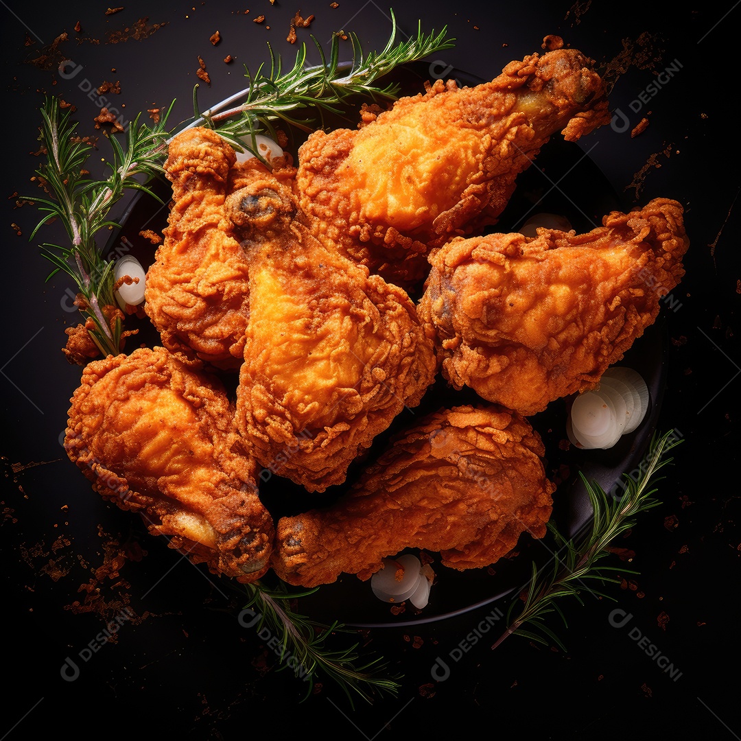 Coxas de frango frito