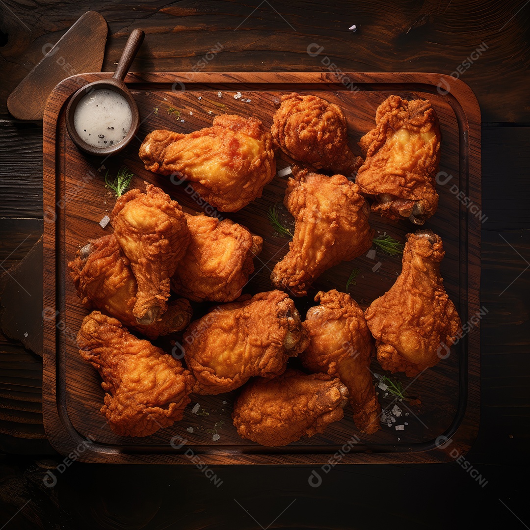 Coxas de frango frito