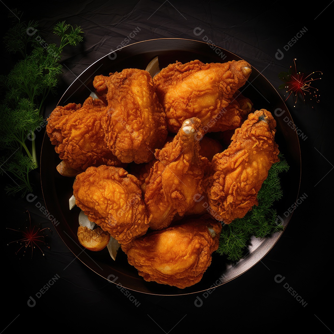 Coxas de frango frito