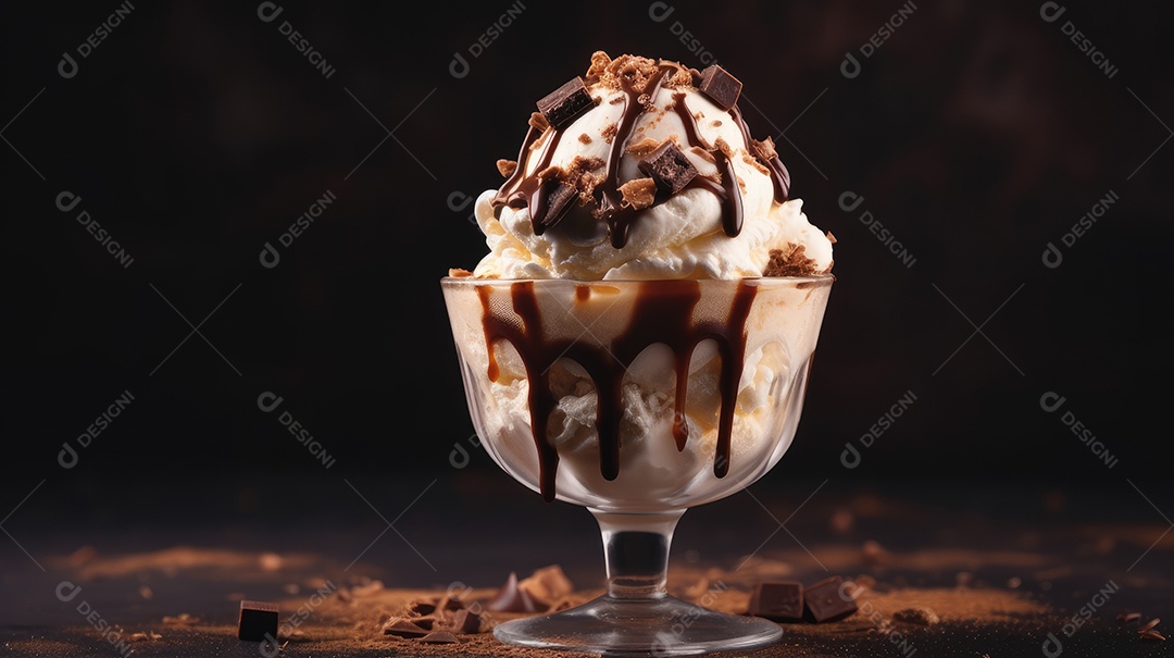 Sorvete delicioso sobre fundo isolado