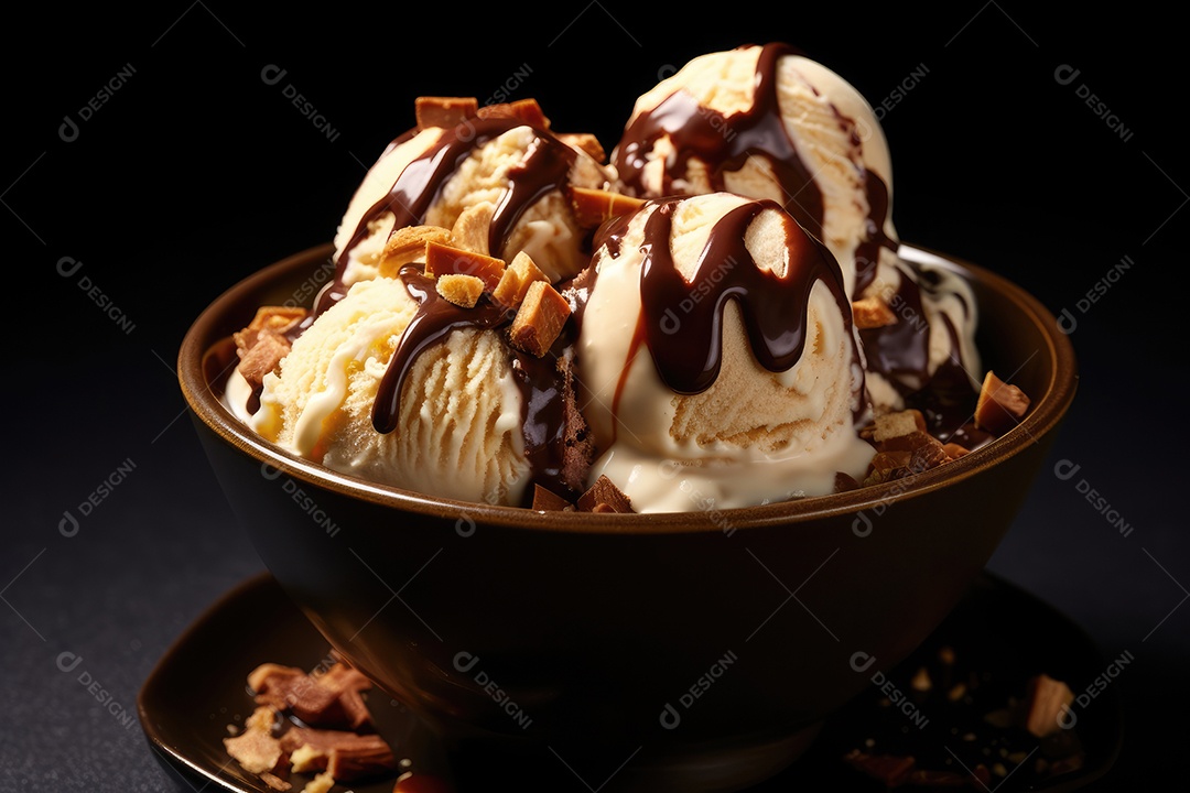 Sorvete delicioso sobre fundo isolado