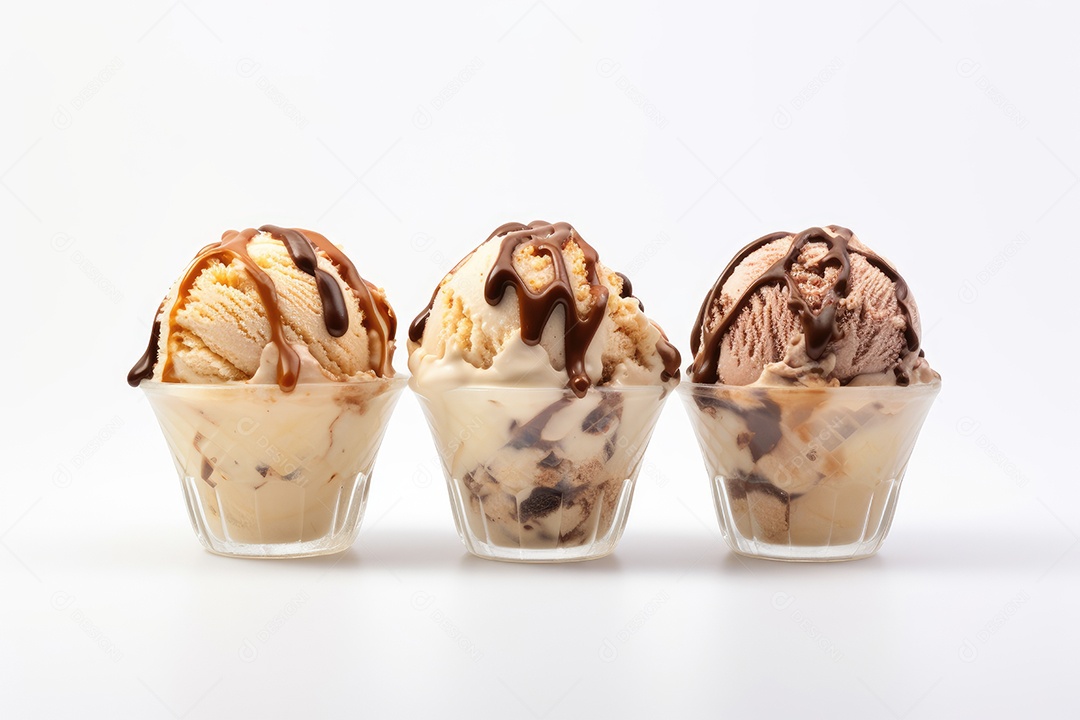 Sorvete delicioso sobre fundo isolado