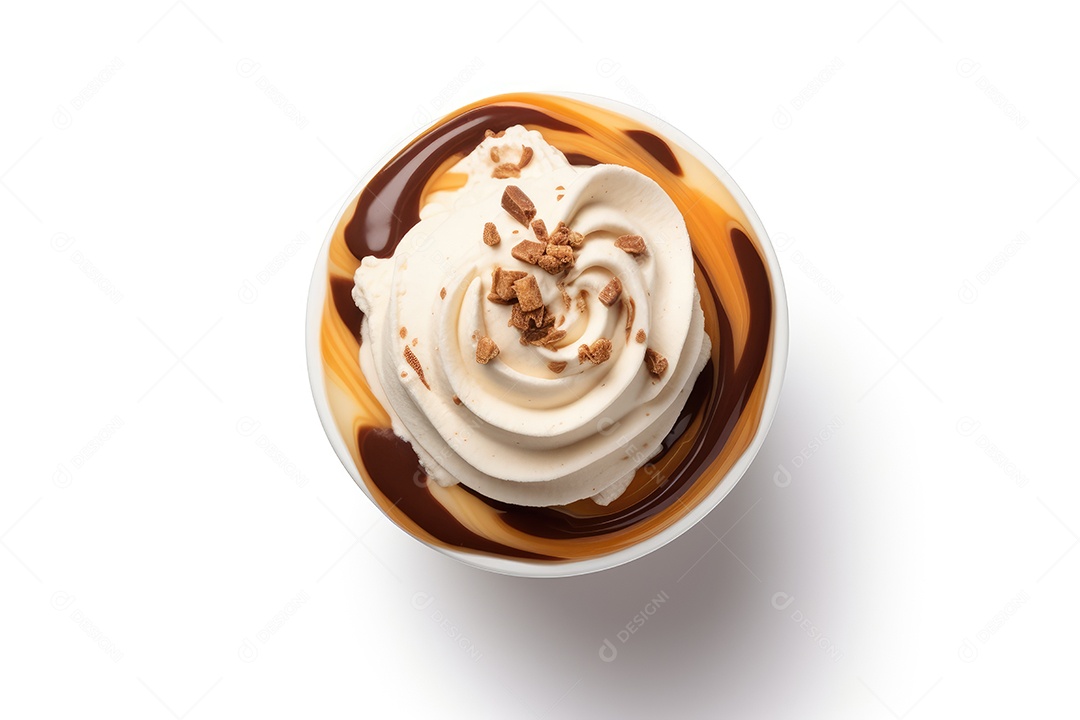 Sorvete delicioso sobre fundo isolado