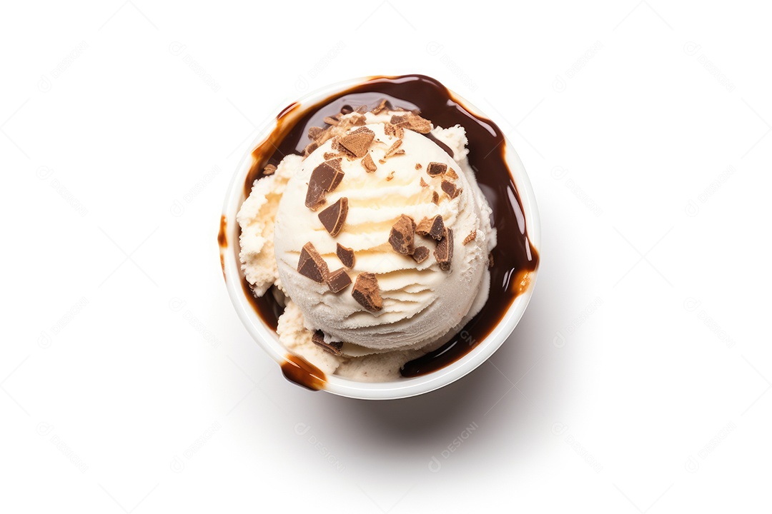 Sorvete delicioso sobre fundo isolado