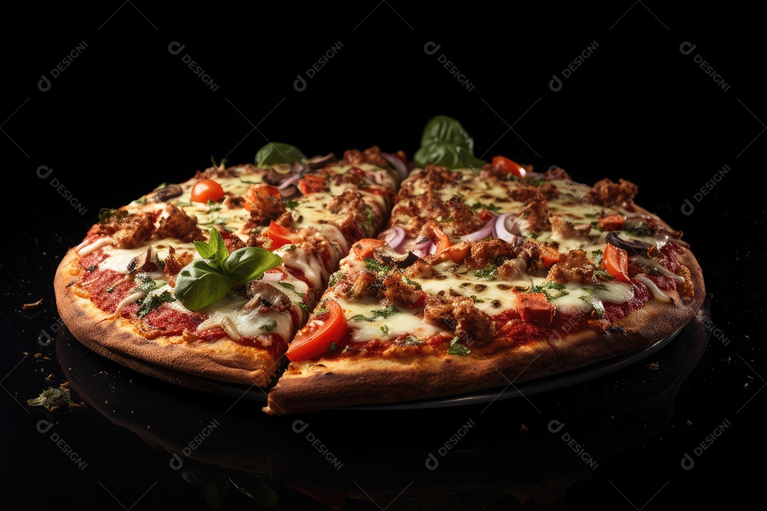 Pizza deliciosa asssada