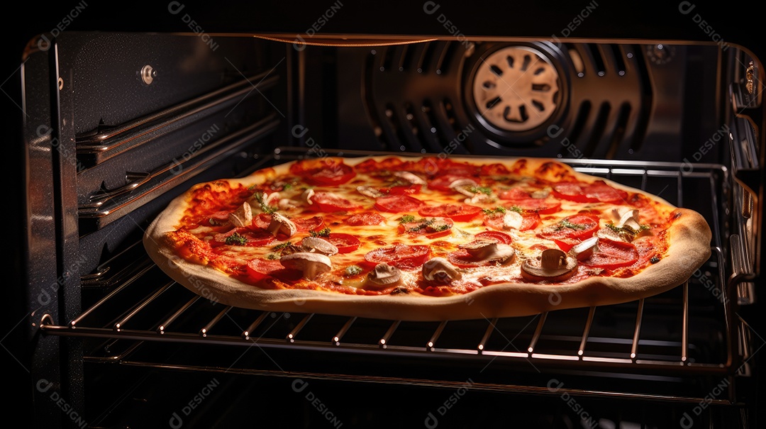 Pizza deliciosa asssada