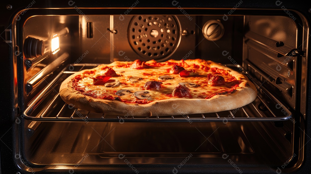 Pizza deliciosa asssada