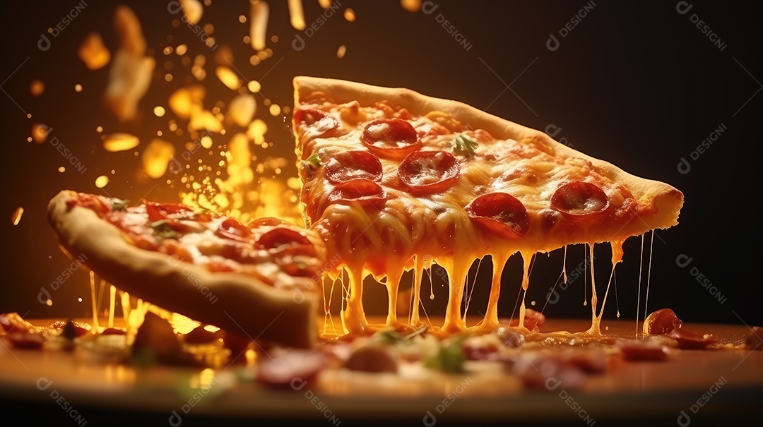 Pizza deliciosa asssada