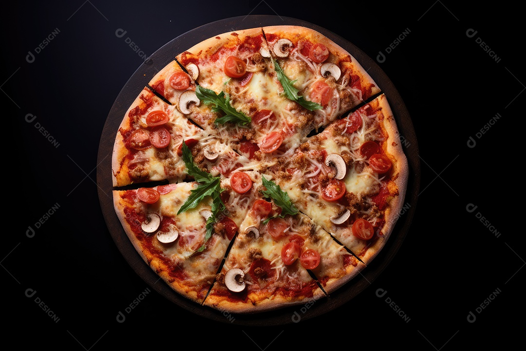 Pizza deliciosa asssada