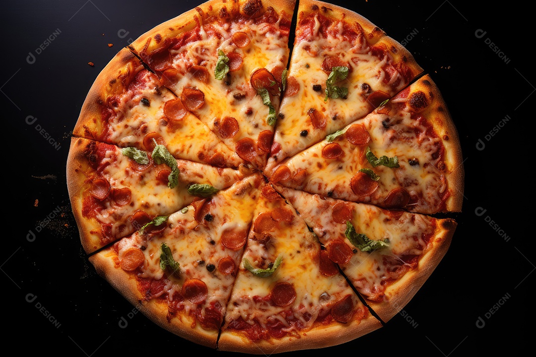 Pizza deliciosa asssada