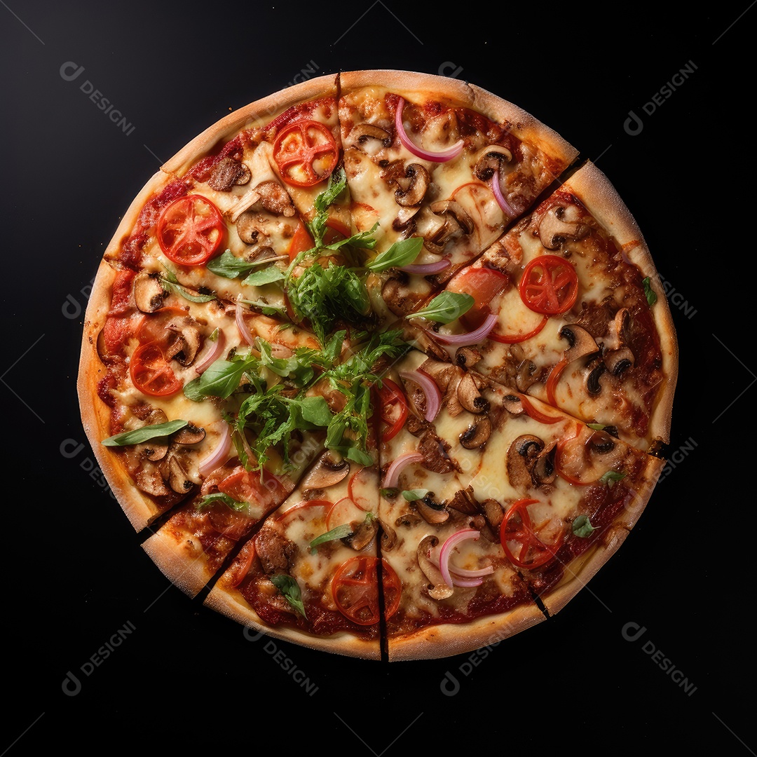 Pizza deliciosa asssada