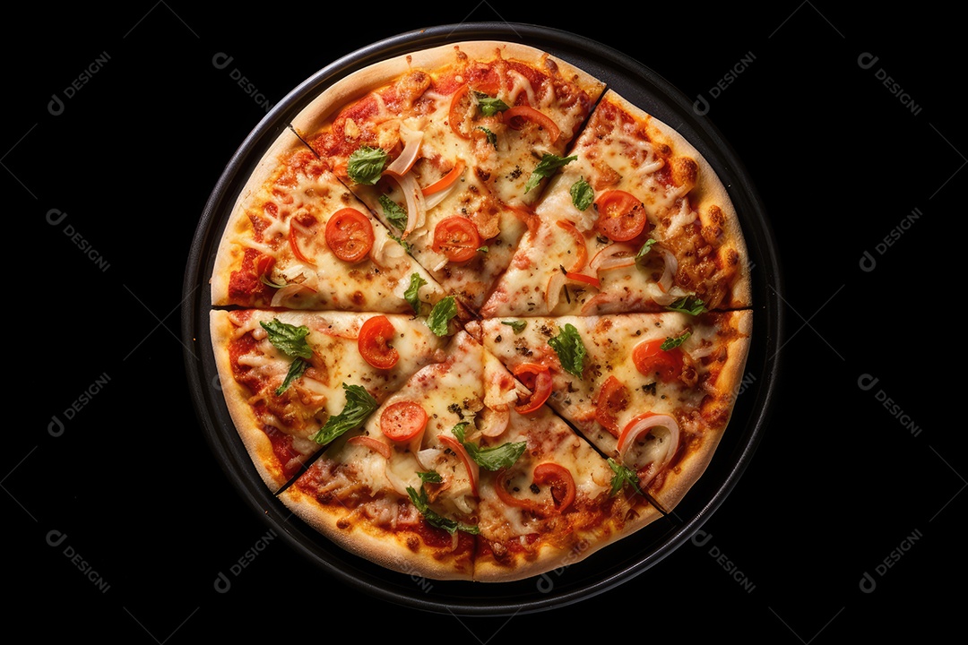 Pizza deliciosa asssada