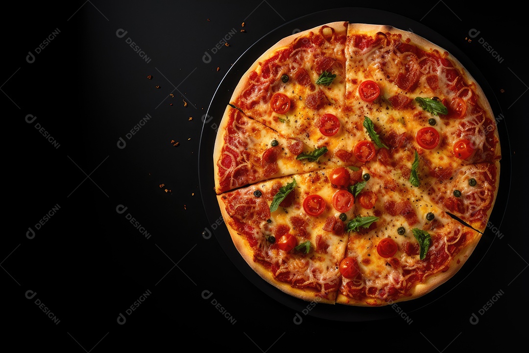 Pizza deliciosa asssada