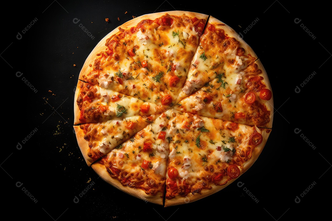 Pizza deliciosa asssada