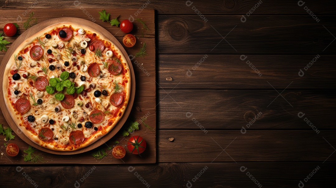 Pizza deliciosa asssada