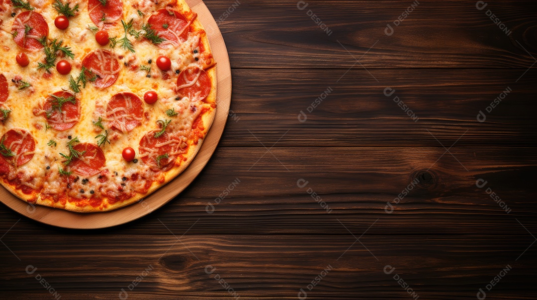 Pizza deliciosa asssada