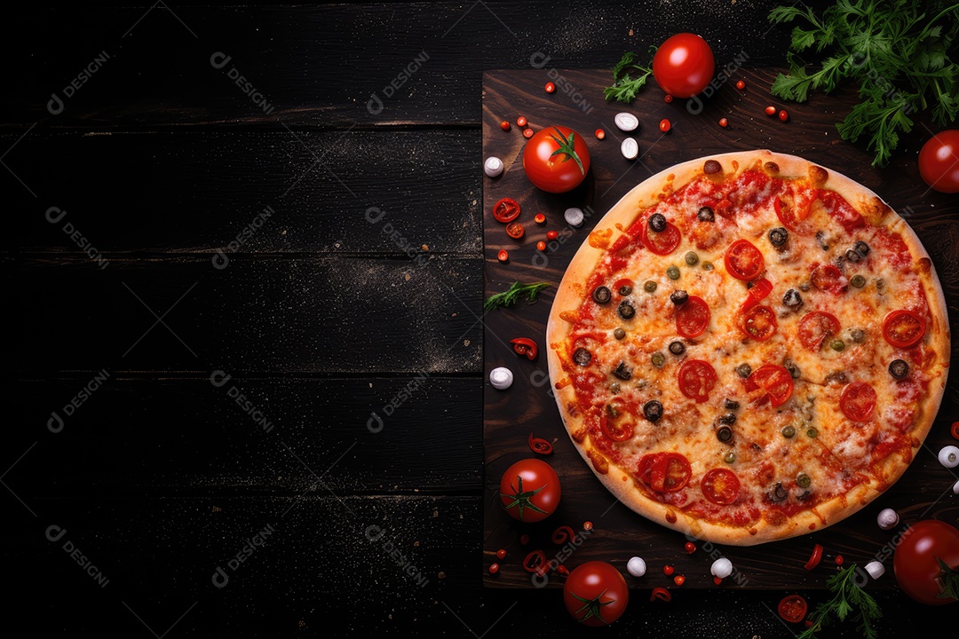 Pizza deliciosa asssada