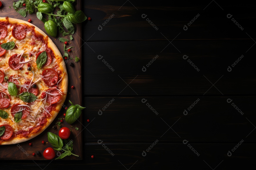 Pizza deliciosa asssada