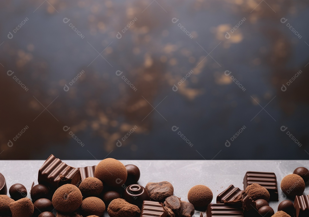 Fronteira de chocolate isolada sobre fundo isolado