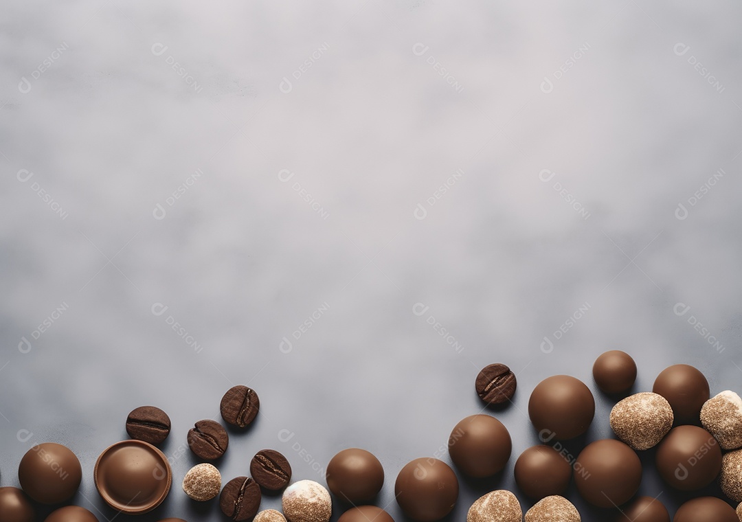 Fronteira de chocolate isolada sobre fundo isolado