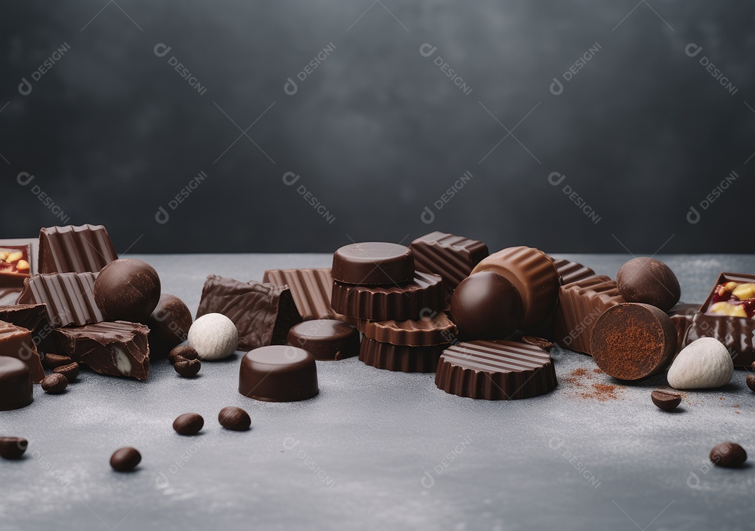 Fronteira de chocolate isolada sobre fundo isolado