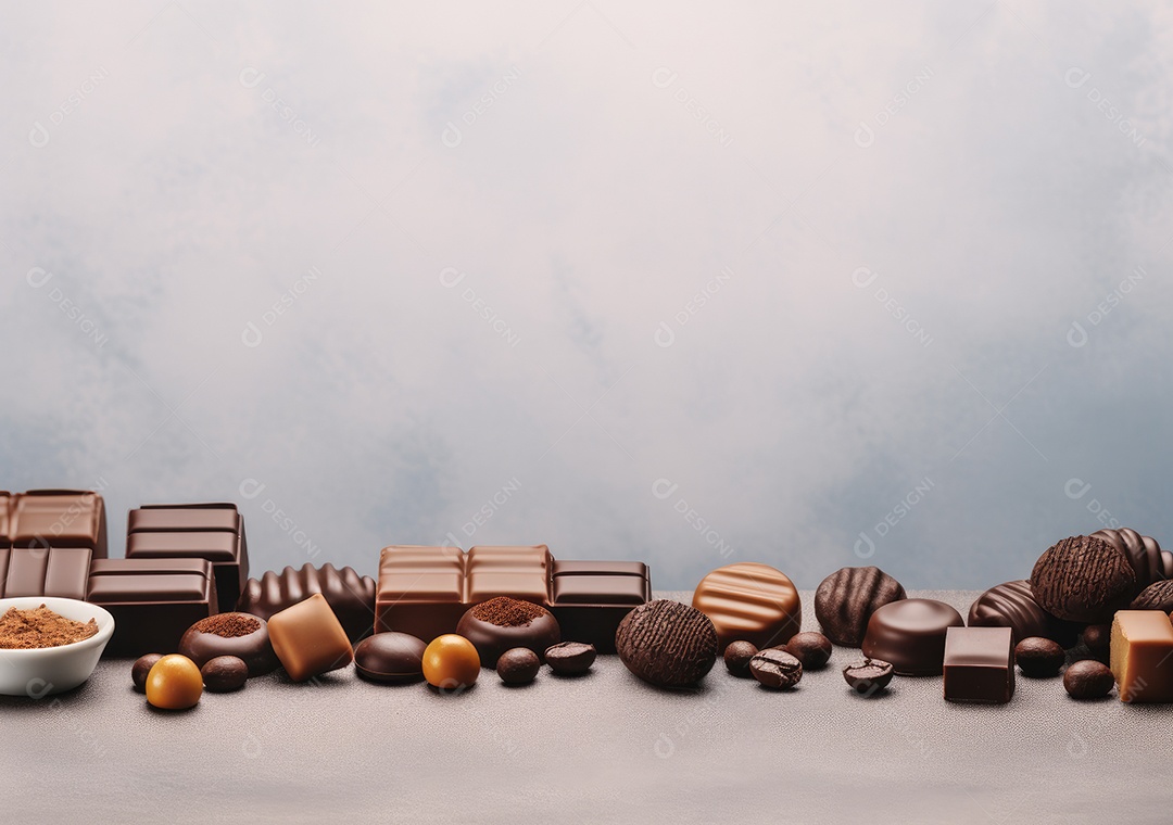 Fronteira de chocolate isolada sobre fundo isolado