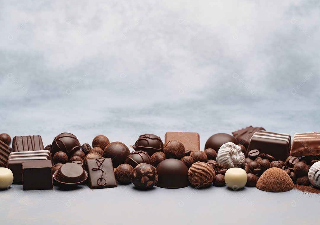 Fronteira de chocolate isolada sobre fundo isolado