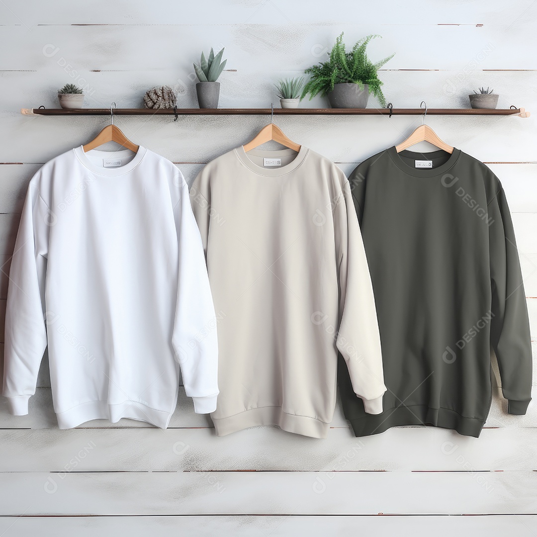 Maquete de camiseta em branco. Vista superior da camisa em branco do modelo. fundo com moldura de composição.