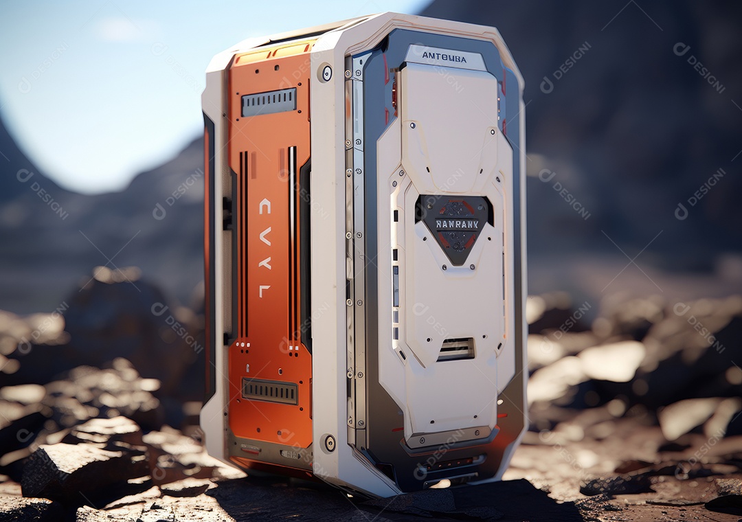 Capa moderna para PC para jogos de estilo espacial, capa para PC de tecnologia futurística