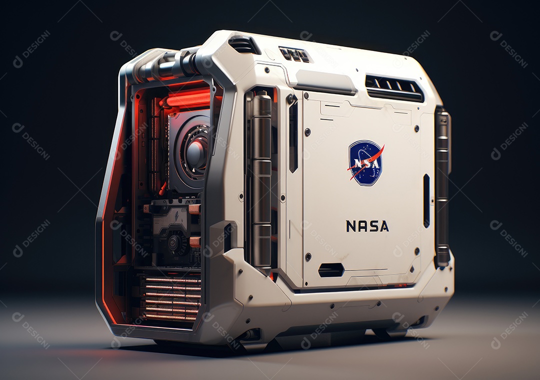 Capa moderna para PC para jogos de estilo espacial, capa para PC de tecnologia futurística