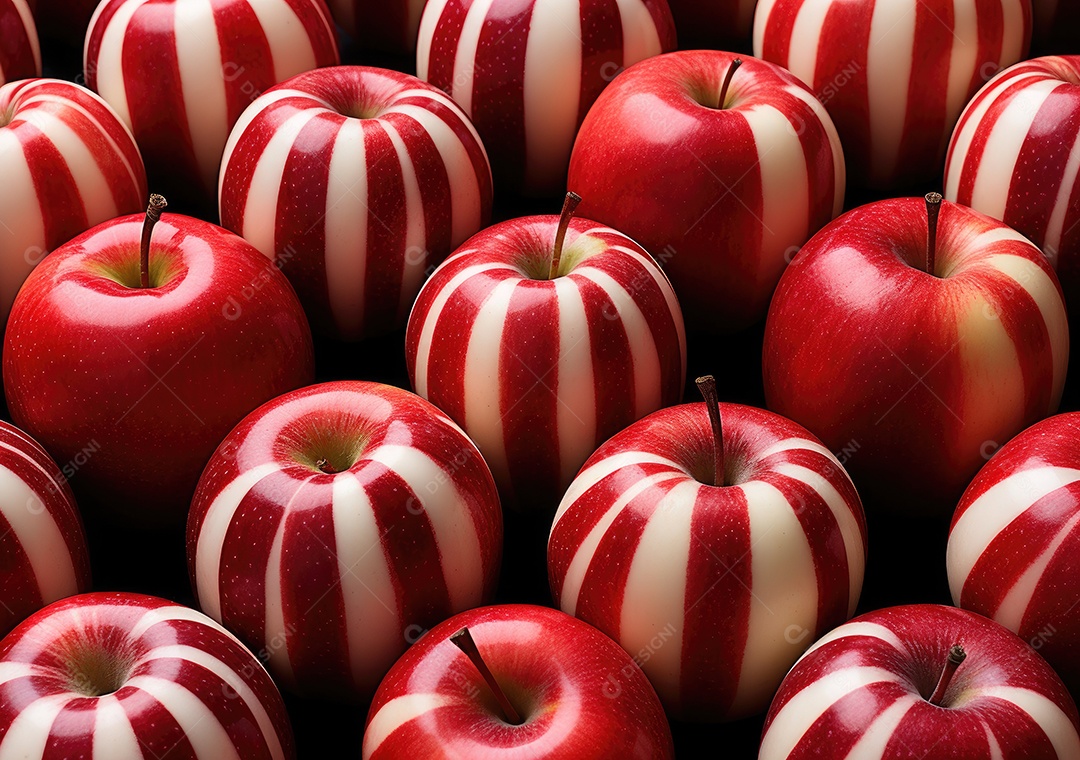 Fundo de maçãs vermelhas.