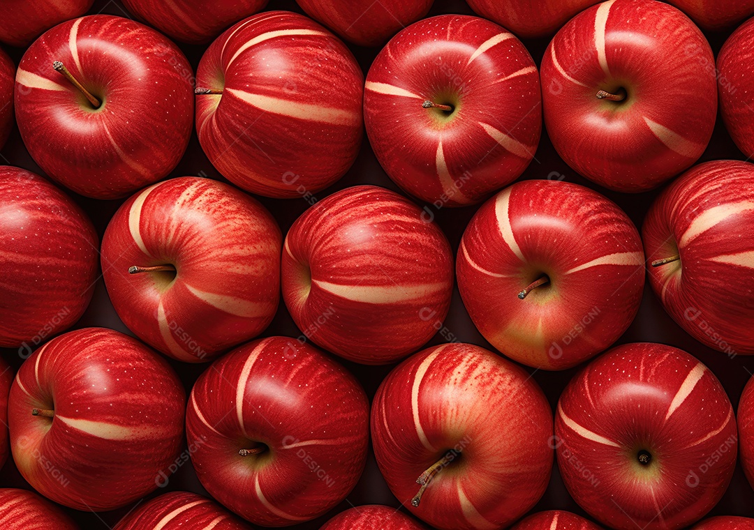 Fundo de maçãs vermelhas.