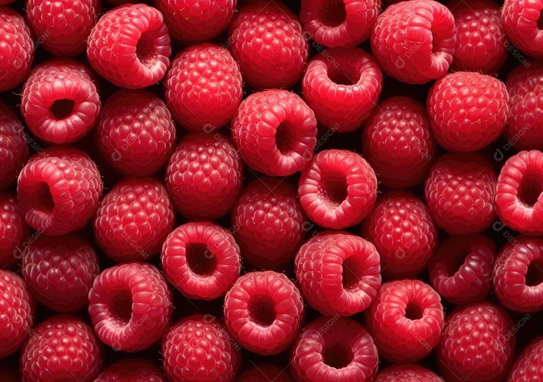 Fundo de framboesas, groselha em estúdio em fundo escuro