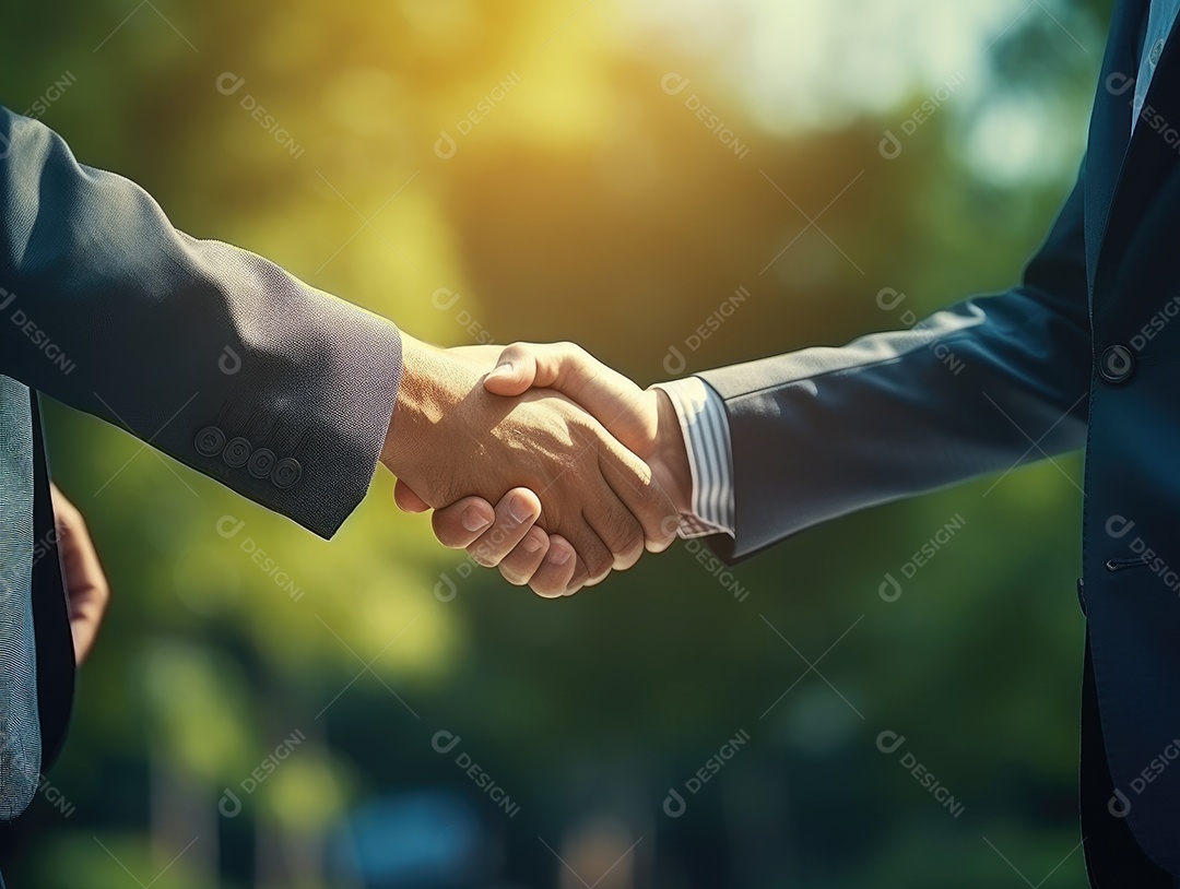 Pessoas de negócios apertando as mãos, terminando a reunião. Aperto de mão de empresários bem sucedidos depois de um bom negócio.