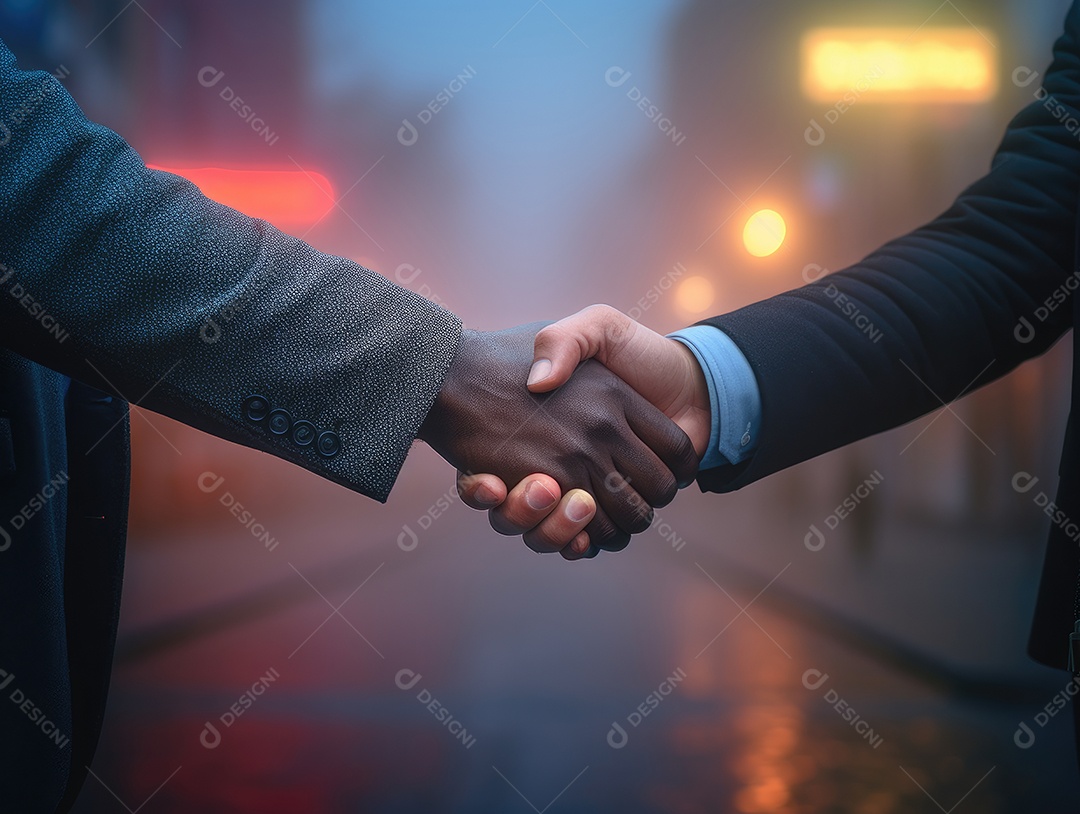 Pessoas de negócios apertando as mãos, terminando a reunião. Aperto de mão de empresários bem sucedidos depois de um bom negócio.